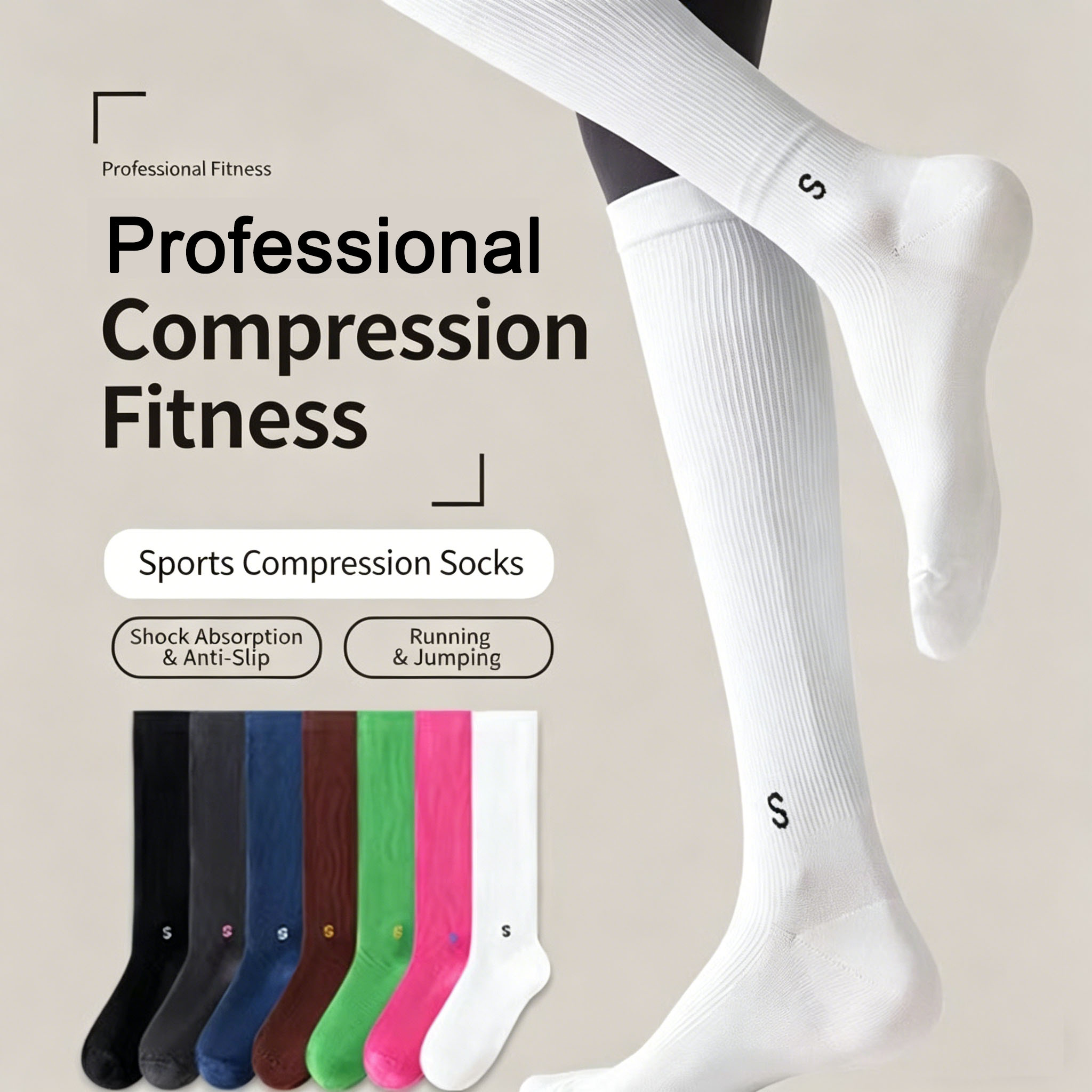 Compression Calf Sleeve - Professional Sports Compression Calf Socks for