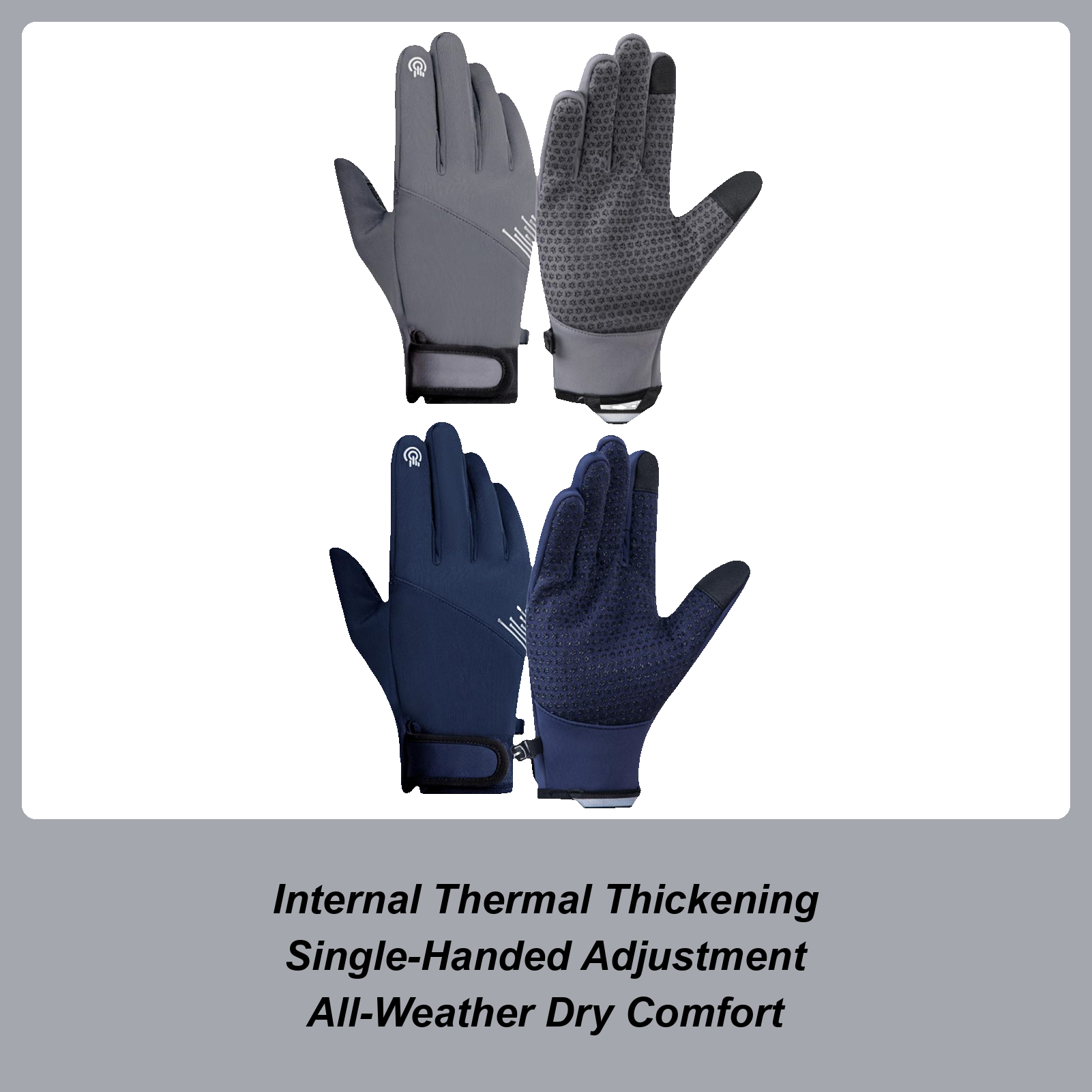 Running Gear In Snow - Winter Gloves Windproof Touchscreen Cold Weather