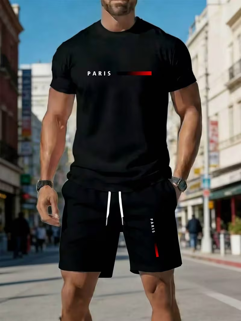 Running Gear Men - Men's sports two-piece set short sleeved