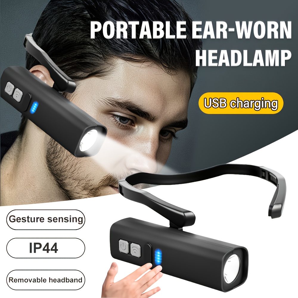 Running Headlamp Led - Rechargeable Ear Clip Headlamp Induction LED
