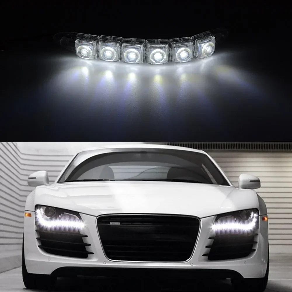 2PCS LED Waterproof DRL Light  - Running Headlamp Led 评论和价格