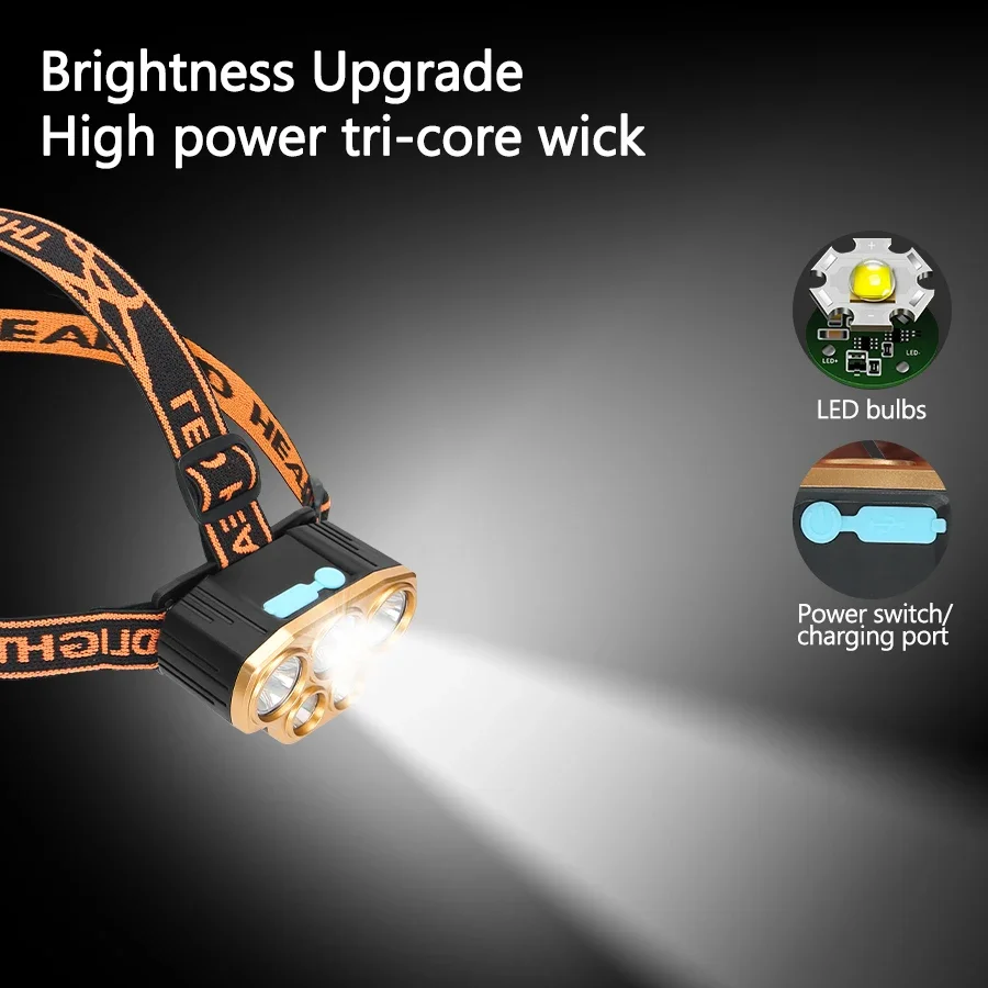 Rechargeable 5 LED Headlight U - Running Headlamp Led 评论和价格