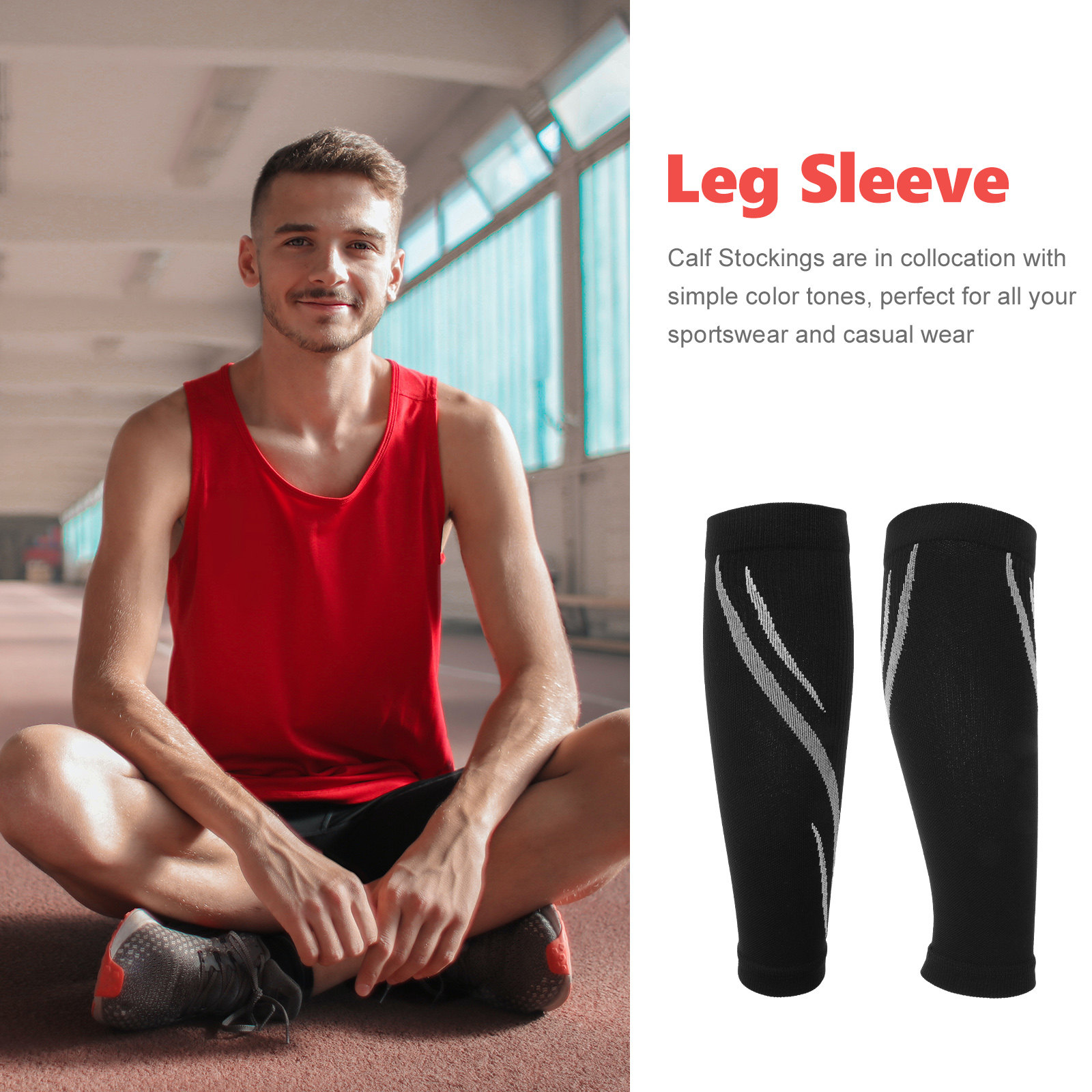 1Pair Calf Compression Sleeves - Compression Calf Sleeve 评论和价格