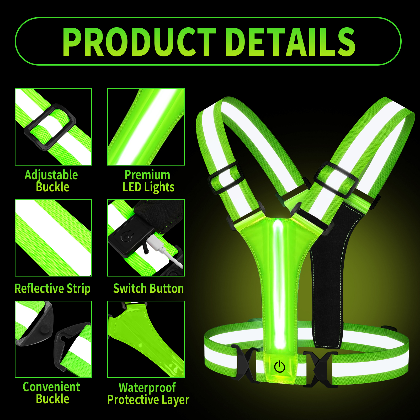 Outdoor Night Walking Safety V - Running Gear Autumn 评论和价格
