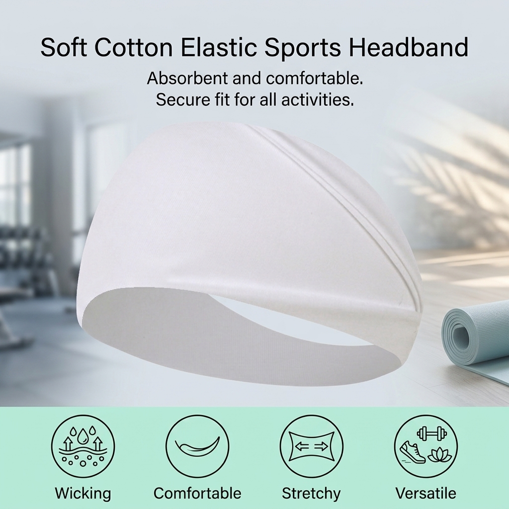 Pure Cotton Sweatband for Runn - Running Gear Headband 评论和价格