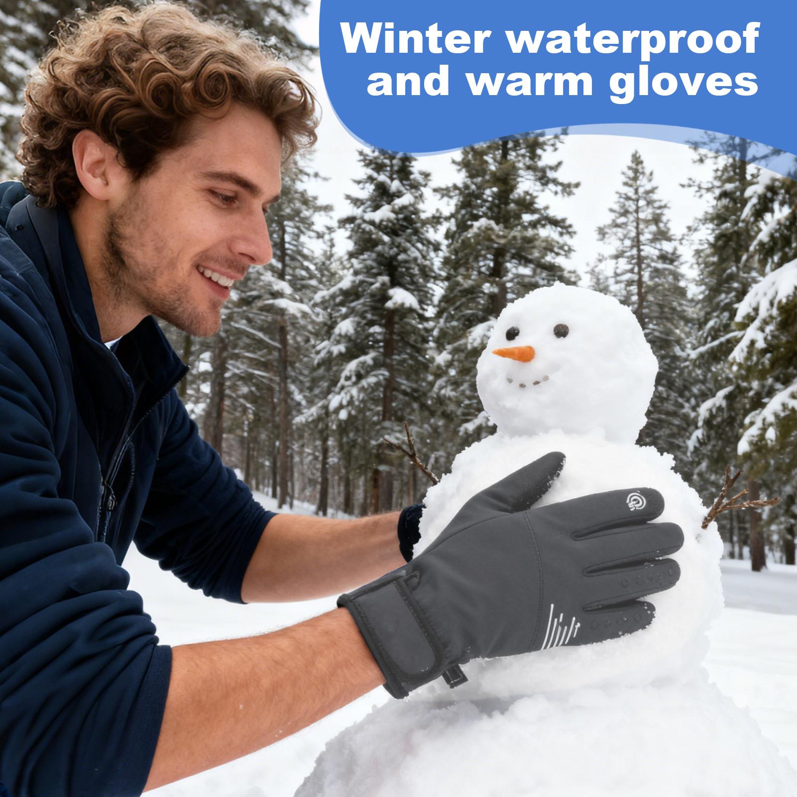 Winter warm Gloves Windproof T - Running Gear In Snow 评论和价格