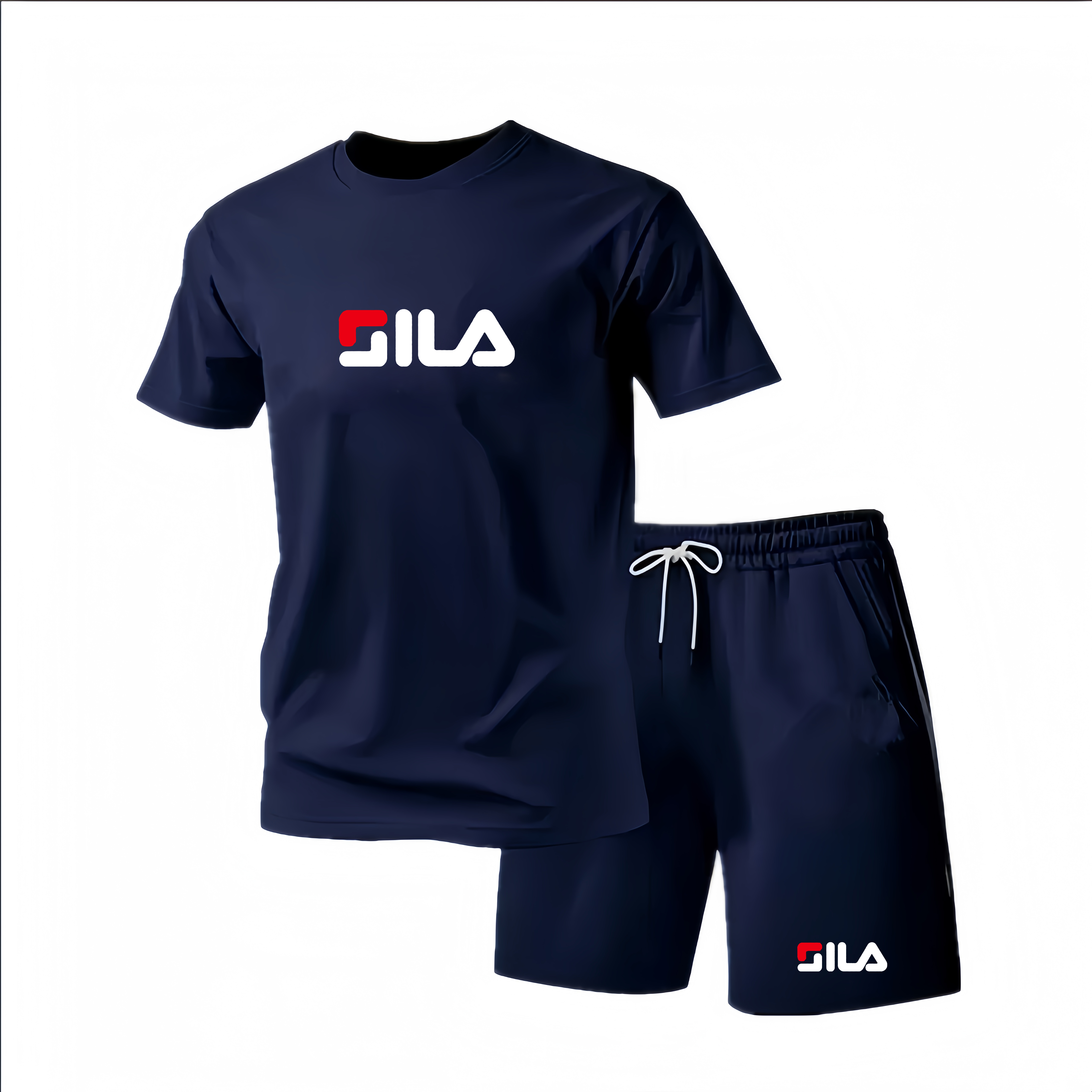 New men's two-piece set mesh T - Running Gear Men 评论和价格