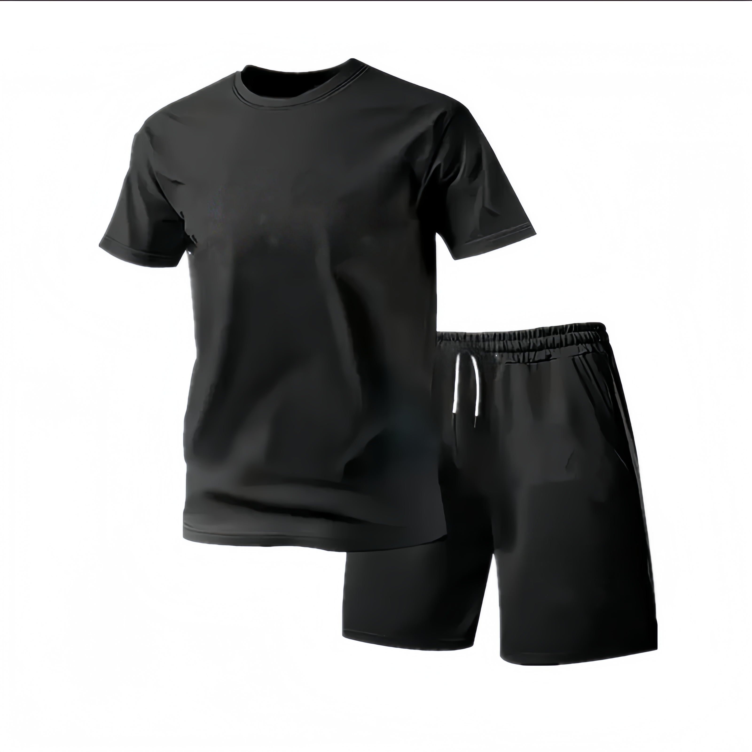 New men's two-piece set mesh T - Running Gear Men 评论和价格