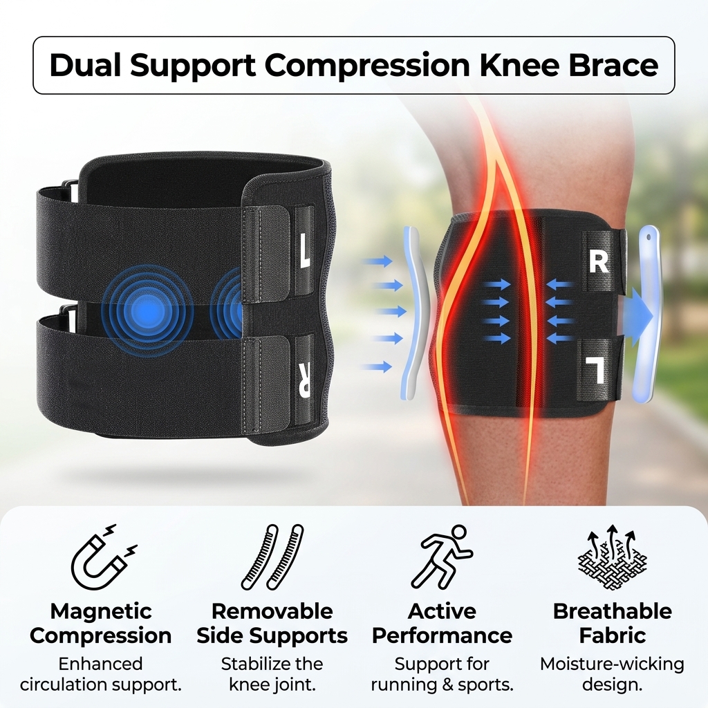 1 Pair Knee Support Sleeve Bre - Running Recovery Gear 评论和价格