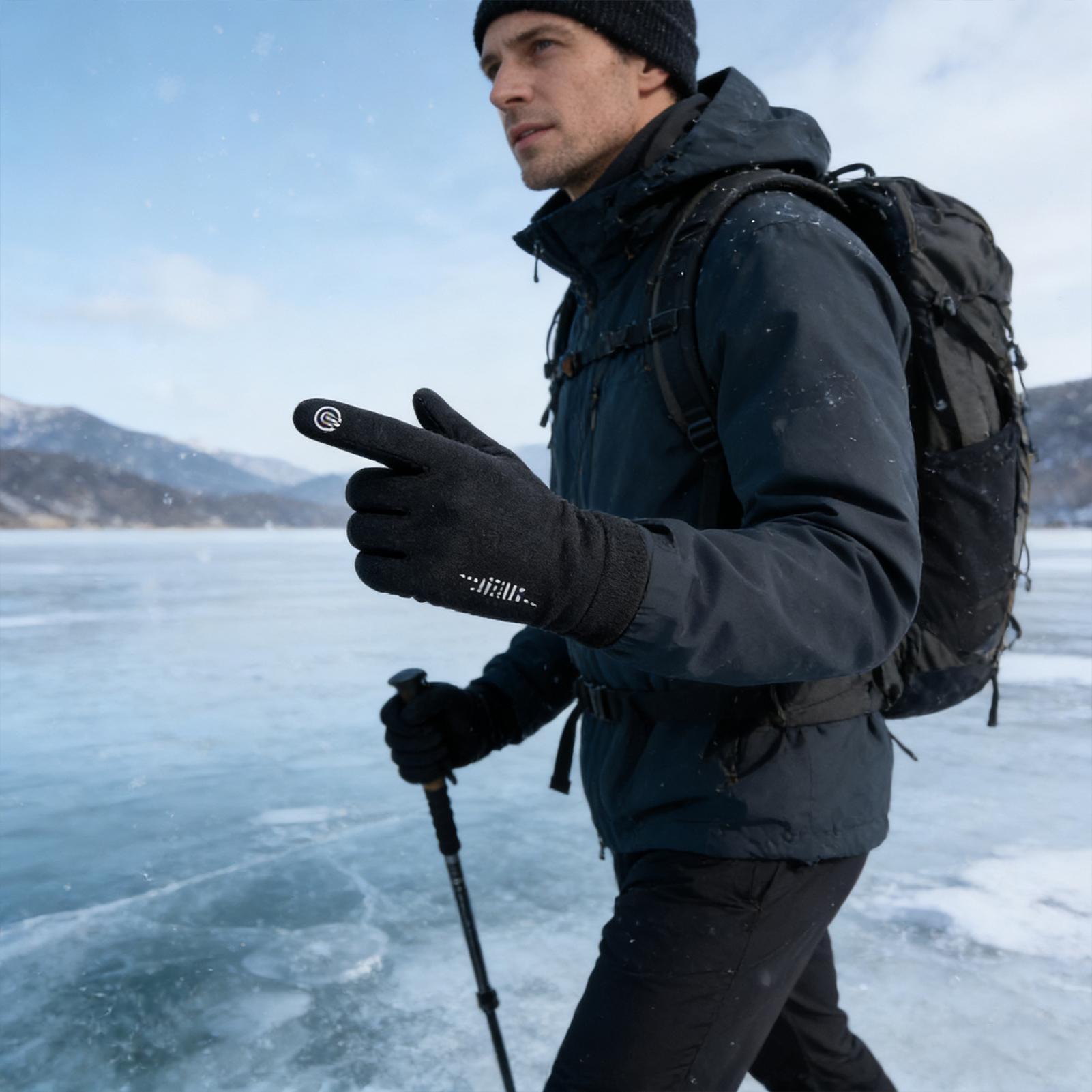 Warm Cycling Gloves Full Finge - Running Gear In Snow 评论和价格