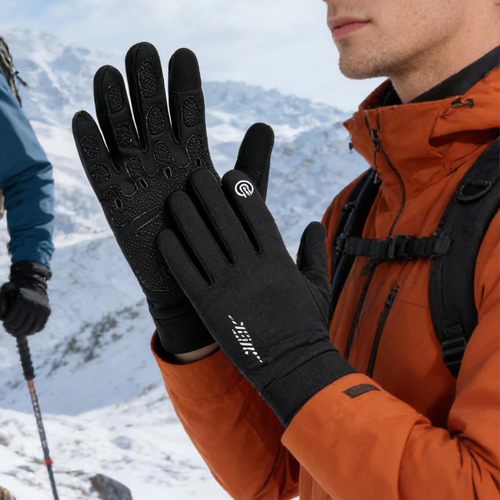 Warm Cycling Gloves Full Finge - Running Gear In Snow 评论和价格